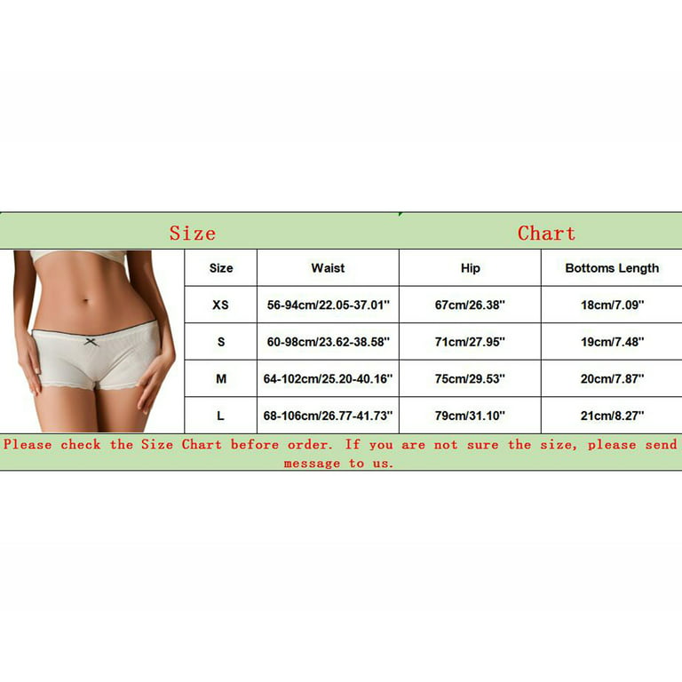 Aayomet Underwear for Women Women's Solid Low Waist Breathable Tight  Seamless Women's Underwear,White XS 