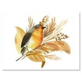 thumbnail image 2 of Designart Robin Bird and Autumn Flowers Canvas Wall Art, 2 of 4