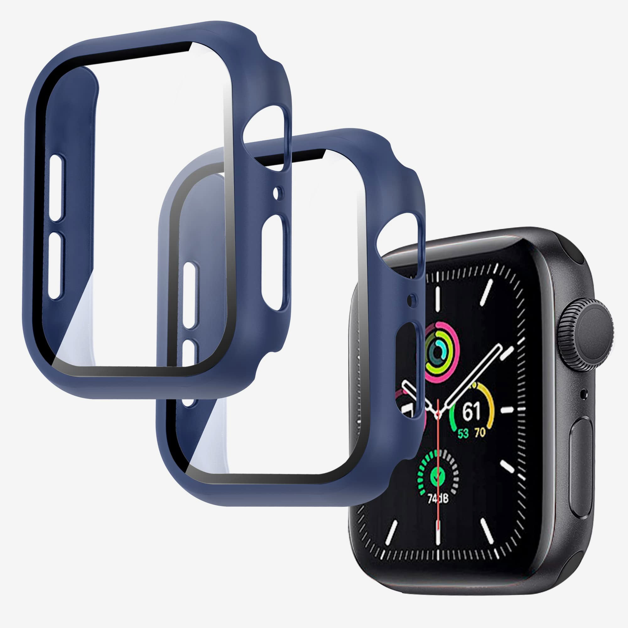 ALMNVO Watch Cases 2 Pack for Apple Watch Case 44mm 40mm 45mm 41mm