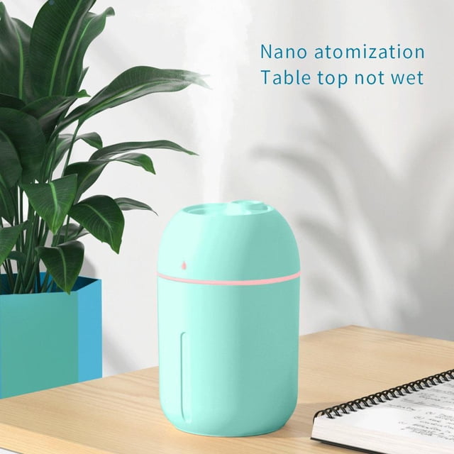 Mini humidificador de aire ultrasónico de 330ML, difusor de aceite esencial USB portátil silencioso