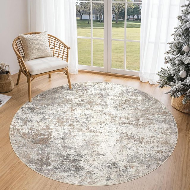x Area Rug Living Room Rugs - Washable Neutral Modern Abstract Soft Thin Large Rug Indoor Floor No Slip Rug Carpet for Bedroom Under Dining Table Home Office Decor -