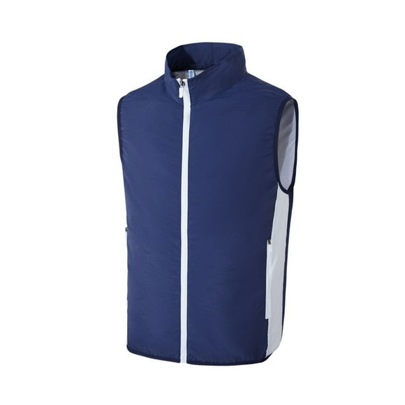 Wosthever Chaleco de enfriamiento para acampar, sudor microporoso, tecnología fresca y saludable, ropa de aire acondicionado, chaleco de trabajo Ropa Deportiva, Zapatos Azul marino SG