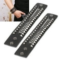 thumbnail image 3 of 2Pcs Punk Rock Leather Spike Wristband Studded Rivets Strap Wrap Wristband Biker Leather Cuff Bracelet Bangle Wristband For Wrist Decoration, 3 of 8