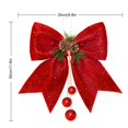 thumbnail image 2 of piezas de lazos con purpurina para decoración de árbol de Navidad, 25 x 30 cm, 2 of 4