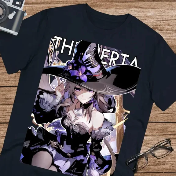 Reprint Rare Anime The Herta Honkai Star Rail T Shirt Size S - 5Xl Black Size S - 5XL