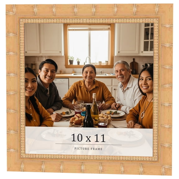 10x11 Light Brown Bamboo Real Wood Picture Frame Width 1.5 inches | Interior Frame Depth 0.5 inches