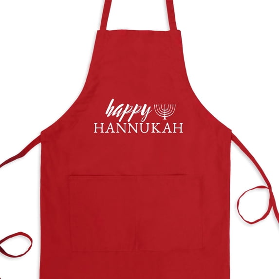 Happy Hannukah, Jewish Funny Apron With Pockets