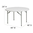 thumbnail image 5 of Flash Furniture Kathryn 4' Round Plastic Event Folding Table, White, 5 of 12