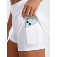 thumbnail image 4 of Shorts CRZ YOGA para correr y tenis, tiro alto, 3" blanco XS, 4 of 5