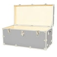 thumbnail image 2 of Rhino Trunk & Case XXL Leather Embossed Vinyl Trunk, College, Home & Office Storage 36"x18"x18" (Gray), 2 of 5