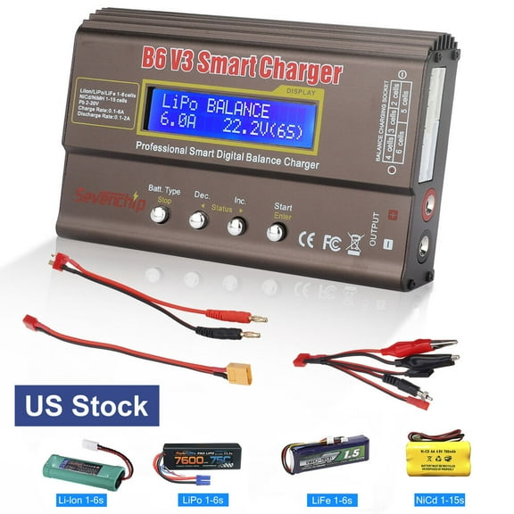 B6 V3 Smart Battery Balance Charger 80W Digital Discharger For RC LiPo NIMH LiHV
