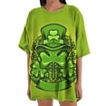 thumbnail image 1 of Blusa informal de manga corta con cuello redondo y manga corta para mujer con estampado del día de San Patricio Pompotops hkajfhjk460329, 1 of 6