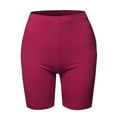 thumbnail image 2 of TheLovely Womens & Plus Basic Solid Cotton Mid Thigh High Rise Biker Bermuda Shorts, 2 of 5