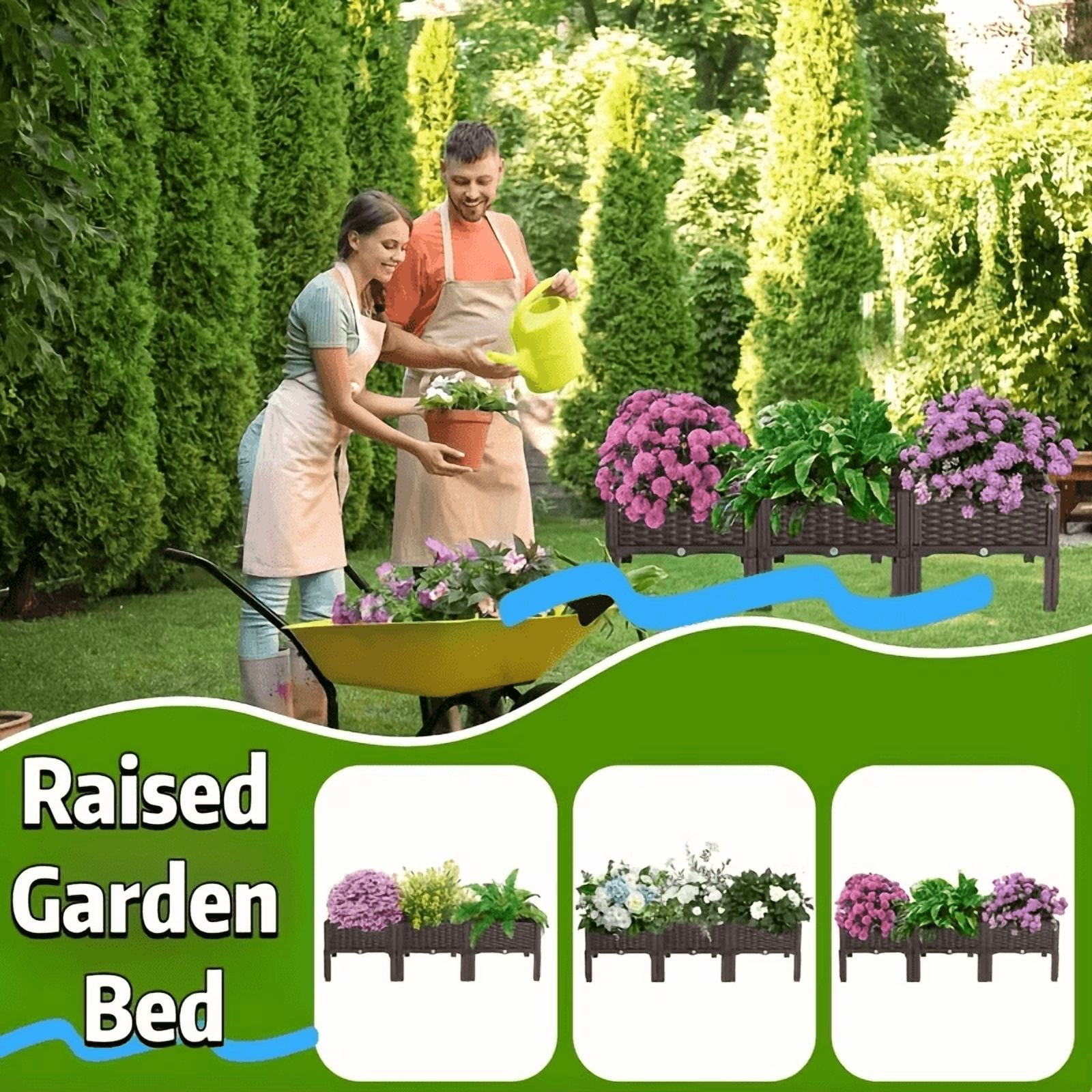 Raised Garden Bed with Legs,Outdoor Flower Planter Box for Vegetables & Herbs