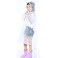 thumbnail image 2 of LIIPEE Baby Rain Wear Solid Color Long Sleeve Hooded Button Down Rain Jacket Girl Trendy Casual Daily Party Photoshoot Raincoats,Clear,One Size, 2 of 9
