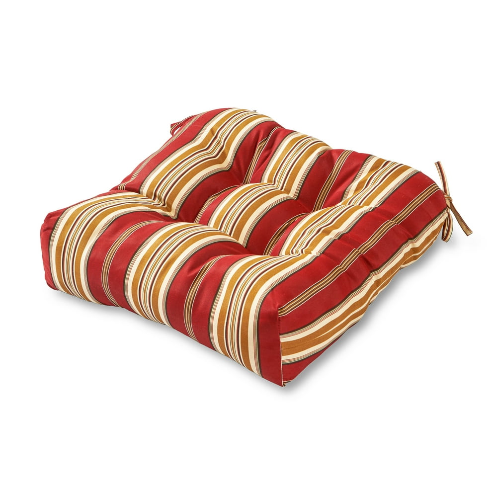 Roma Stripe Stripe 20 in. Square Plush Outdoor Chair Cushion Walmart