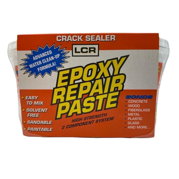 Polygem LCR Epoxy Crack Sealer Repair Paste, High-Strength 2-Part System, Cures Gray