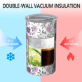 thumbnail image 2 of 20oz Coffee Tumblers Pioneer Flower Floral Print Pattern Stainless Steel Vacuum Insulated Travel Tumbler Coffee Cups Mug with Lid and Straw with Cleaning Brush for Cold & Hot Drinks, 2 of 5