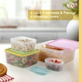 thumbnail image 2 of Food Storage Containers with Lids Set of 4 - 5oz, 16oz, 27oz, 84oz Leakproof Airtight Food Storage Containers – Non-BPA Transparent Plastic Containers for Food – Space Saving Nesting Design, 2 of 8