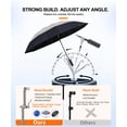 thumbnail image 6 of Magnetic Base Umbrella for Outdoor Work & HVAC Repair, Folding Portable Shade Umbrella Kit– Gray, 6 of 12