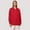 Red, variant on Plus Size Women's Casual Full-Zip Hooded Coat Long Sleeve Lightweight Jacket with Drawstring for Everyday Wear and Layering