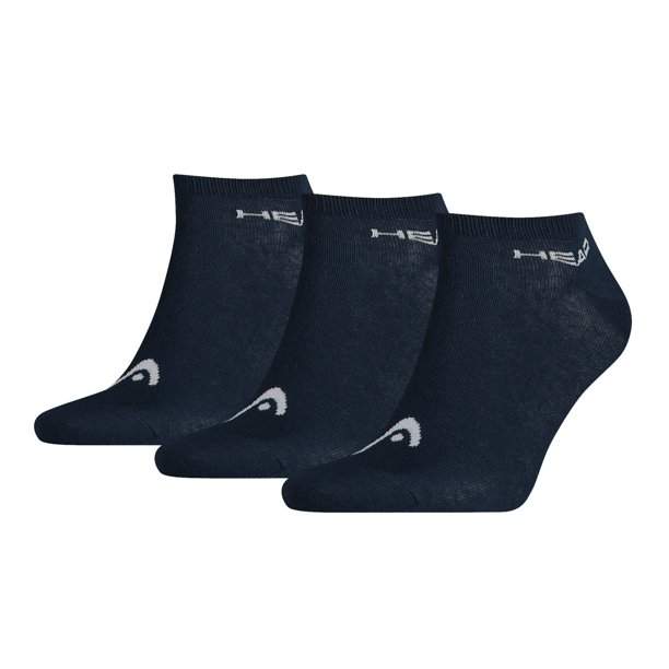 HEAD Calcetines Unisex, Paquete de 3 - mezcla de Algodón suave, unicolor azul 35-38