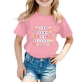 thumbnail image 1 of Icvfdpl T-Shirts pour Adolescentes, Imprimé Col Rond Manches Courtes T-Shirt Haut Doux pour la Peau Vacances 8-9 Ans, 1 of 4