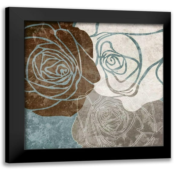 Emery, Kristin 12x12 Black Modern Framed Museum Art Print Titled - Rose II