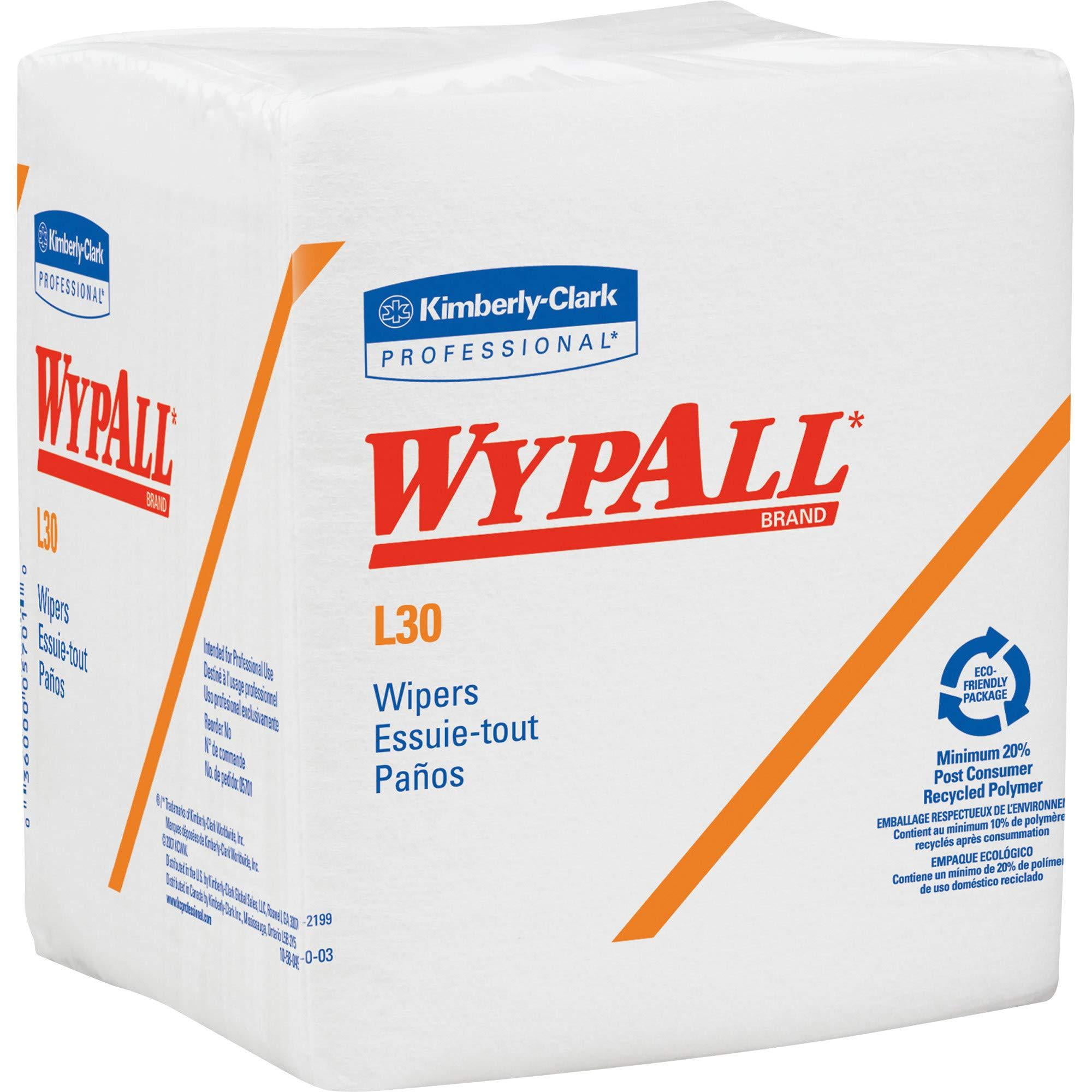Wypall L30 DRC Towels (05812), Strong and Soft Wipes, White, 12 Packs