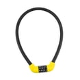 thumbnail image 3 of DYNWAVECA 5 Digit Code Bike Cable Lock Lock Versatile Practical Portable Security Resettable for Riding Bicycling Mountain Bike Black Yellow, 3 of 9