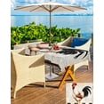 thumbnail image 5 of Fsddascl Vintage Rooster Outdoor Tablecloth - 52x70 Inch Rectangle Dining Table Cover, Watercolor Pastoral Animals White Waterproof Outdoor Table Cloth with Umbrella Hole & Zipper for Picnic/Patio, 5 of 7