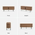 thumbnail image 4 of mopio Quin 59" Tambour TV Stand, Mid Century Modern for 55/60/65 inch TV, Wood Farmhouse TV Stand, Fluted Entertainment Center with Storage, TV and Media Console for Living Room, Walnut, 4 of 8