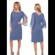 thumbnail image 2 of Vestidos de para Mujer, con Mangas Abullonadas, para Fiestas, Bodas y Cócteles Azul Pavo Real XXL, 2 of 5