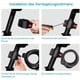 thumbnail image 2 of Candado para bicicleta impermeable, cable antirrobo metálico de 150cm, candado para bicicleta multifuncional con combinación de 4 dígitos, con soporte de montaña y luz LED para motos, puertas y scoote, 2 of 5