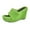 Green, variant on FRSASU Slippers for Women,Furry Slippers Thick Soled Wedges Ladies Outdoor Slippers Pink 5-5.5(35)
