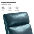 thumbnail image 3 of Set of 2 Leather Recliners  Chairs 360 Swivel Rocking Sofa Armchairs Manual Reclining Push Back Lounge Living Room Home Theater TURQUOISE, 3 of 7