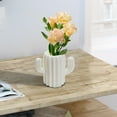thumbnail image 3 of Eoozwa Plastic Vase, Cute Flower Vases, Cactus Small Vase for Flowers, Decorative Unique Vases for Centerpieces Home Living Room Dining Table Office Decor, 3 of 6