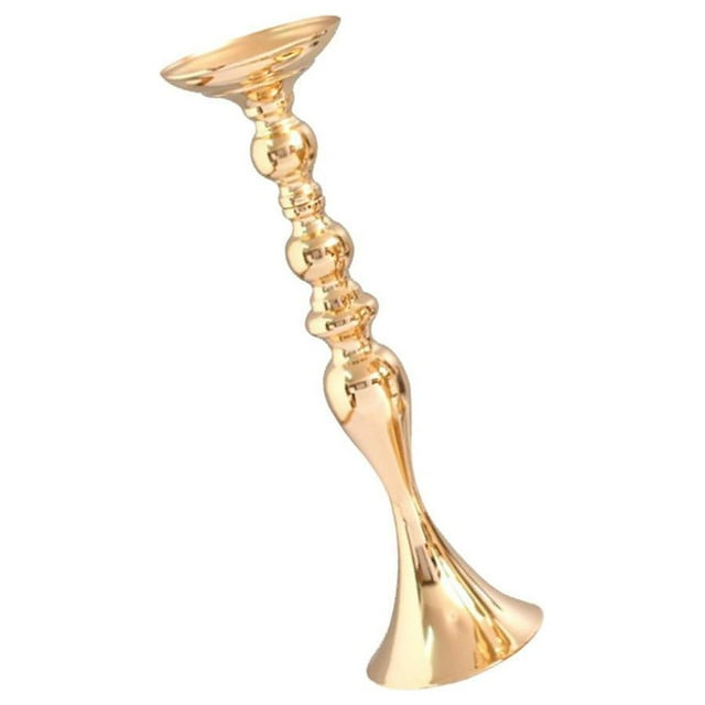 Guardoinrt Modern Metal Candle Tea Light Holder with Long Stand Decorative Flower Vase Gold L 1Set