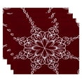 thumbnail image 2 of Simply Daisy 18" x 14" Snowflake Geometric Print Placemats, Set of 4, 2 of 2