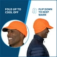 thumbnail image 3 of TrailHeads Men's Fleece Ball Cap with Drop Down Ear Warmer | The Trailblazer Adventure Hat - hunter orange, 3 of 6
