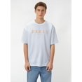 thumbnail image 1 of T-Shirt Décontracté à Col Rond pour Hommes avec Imprimé "Paris, Ville Romantique", Légèrement Extensible, Coupe Régulière, T-Shirt à Manches Courtes d'Été, à la Mode et Polyvalent pour la Fête des Pères, Fête des Mères, Nouvel An, Festival de Printemps, 1 of 6