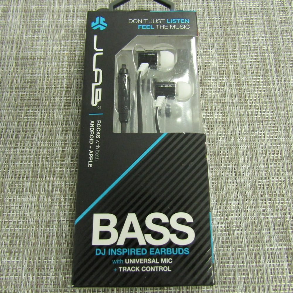 JLAB Bass DJ Inspired Earbuds with Universal Mic and Track Control