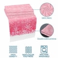 thumbnail image 5 of Bed Runner Scarf for Queen Size Bed, Pink Snowflakes Christmas Beds Scarf Throws for Foot of Bedding, Winter Holiday Xmas Snowflake Decorative Beds Runners for Bedroom Guestroom, 83"x20", 5 of 8
