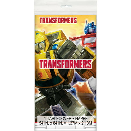 Plastic Transformers Party Tablecloth, 84 x 54in