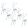 thumbnail image 4 of 6 piezas de adornos de renos transparentes para decoración de fiestas navideñas, decoraciones colgantes de bricolaje, figuras de renos de escritorio para celebraciones de Navidad e invierno, 4 of 6