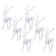 thumbnail image 4 of 6 piezas de adornos de renos transparentes para decoración de fiestas navideñas, decoraciones colgantes de bricolaje, figuras de renos de escritorio para celebraciones de Navidad e invierno, 4 of 6