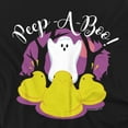 thumbnail image 2 of Peep A Boo Ghost Halloween Unisex Adult V-Neck T Shirt (Large) Black, 2 of 3
