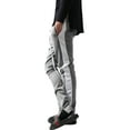 thumbnail image 3 of Ma Croix Mens Stripe Track Pants Skinny Fit Stretch Elastic Slim Trouser, 3 of 6