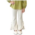 thumbnail image 3 of Mnyotv Ruffle Flared Leggings Girls Fashion High Waisted Trousers Toddler Girl Casual Dance Yoga Pants Size 2-3 Years, 3 of 4