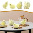thumbnail image 6 of TERGAYEE Yellow Baby Chicks Realistic Plush,Little Chick Stuffed Animal Chicken Plush, Lifelike Furry Animal Toy Photography Props Easter Chicks Decor 4 Poses, 6 of 6